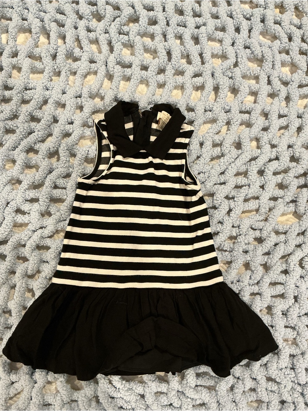 kate spade Black and White Striped Sleeveless Tank Dress